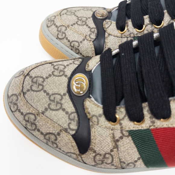 Gucci Screener Low Top GG Supreme Mens Sneaker Size UK 5.5 EU 39.5 US 6 - Picture 6 of 10